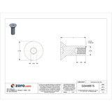 Manufacturer Varies Architect Bolt,1"L,18-8SS,1/4"-20 Z1654