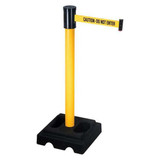 Retracta-Belt Barrier Post with Belt,40 In. H,15 ft. L  322PYW-CAU