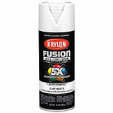 Krylon Spray Paint,White,Flat,12 oz. K02730007