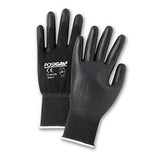 West Chester 713SUCB/M PU Palm Coated Nylon Gloves, Medium, Black (Pack of 12)