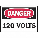 Brady Label,5 in x 3 1/2 in,Polyester,PK5 86262