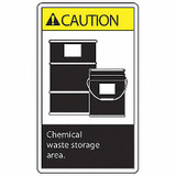 Accuform DOT Handling Label,Waste,3-1/2" W,PK5 LCHL607VSP
