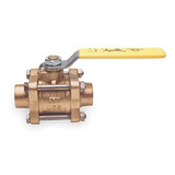 Apollo Valves Bronze Ball Valve,Inline,Sweat,1/2 in 8220301