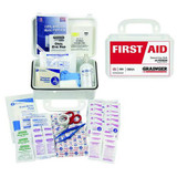 Sim Supply First Aid Kit w/House,106pcs,3x5",WHT  54629