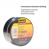 3m Elec Tape,20 ft Lx1 1-2" W,30 mil,Black 77BLACK-1-1-2X20FT