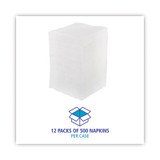 Boardwalk® 1-4-Fold Lunch Napkins, 1-Ply, 12" X 12", White, 6000-carton BWK8310 USS-BWK8310W