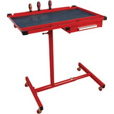 Heavy-Duty Mobile Work Table with Drawer Red 7012