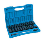 29-Piece 3/8 in. Drive 6-Point SAE and Metric Deep Impact Socket Set 1229DM