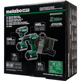 Metabo 18V 2-Tool Lithium-Ion Sub-Compact Drill/Driver & Impact Driver Cordless Tool Combo Kit