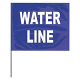 Presco Marking Flag,Blue,Water Line,PVC,PK100 4521BW62-200