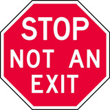 Lyle Rflctv Exit & Entrance Stop Sign,12x12in ST-026-12HA