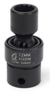 3/8" Dr 12Pt Universal Impact Socket, 12mm 312ZUM