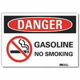 Lyle Gasoline Danger Rflctv Label,10inx14in  LCU4-0271-RD_14x10