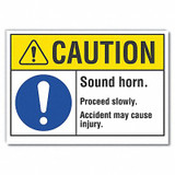 Lyle Caution Sign,10inx14in,Non-PVC Polymer  LCU3-0045-ED_14x10