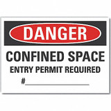 Lyle Danger Sign,7 in x 10 in,Non-PVC Polymer LCU4-0638-ED_10x7