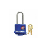 Master Lock Keyed Padlock, 1/2 in,Rectangle,Blue  312KALH