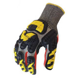 Ironclad Performance Wear Impact Gloves,M,Gray/Red/Hi-Vis Yllw,PR INDI-KC5-03-M