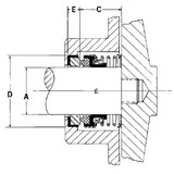 Flowserve Shaft Seal,Viton,Carbon,Cup Mounted 21-062-23