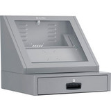 Global Industrial Countertop LCD Console Computer Cabinet Dark Gray