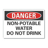 Lyle Potable Water Danger Labl,7x10in,Polyest LCU4-0513-ND_10X7