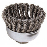 Weiler Knot Wire Cup Brush,Threaded Arbor 94084