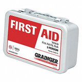 Sim Supply First Aid Kit w/House,61pcs,3x5",WHT  59266