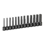 SOCKET IMPACT SET 1/2DR 13PC METRIC HEX 4 LONG 1343MH