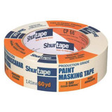 Shurtape Masking Tape,1 3/8" W,60 yd L,Tan CP 066