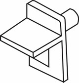 Sim Supply Shelf Support,Plastic,50 lb. Load Cap.  45-99