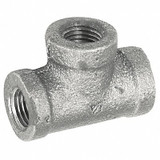 Sim Supply Tee,Malleable Iron, 1/4 in Pipe Size,NPT  5P842