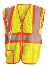 Occunomix Safety Vest,Yellow,2-Tone Class 2,L  LUX-SSCLC2Z-YL