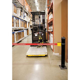 Retracta-Belt Wall Barrier, 15ft Black Belt WM412SB15-BK-RE