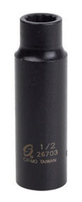 1/2" Drive, 12 Pt. Deep Impact Socket, 1/2" 26703