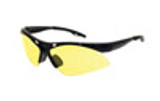 Black Frame Diamondbacks™ Safety Glasses with Yellow Lens 540-0205