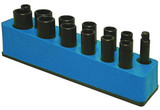 3/8" Dr Deep 13-Hole Magnetic Socket Organizer, Neon Blue 784