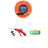3/8IN x 25 ft. Hybrid Air Hose W/FREE PROMO 4IN Pistol-Grip Air Blow Gun with Rubber Tips 18025PRO