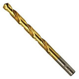 3/16" Titanium Nitride Coated High Speed Steel Fractional Straight Shank Jobber Length Drill Bit 63912