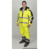 Occunomix Rain Jacket,Class 3, Type R,Blk-Ylw,5XL SP-BRJ-Y5X