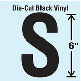 Stranco Die Cut Letter Label,S DBV-SINGLE-6-S
