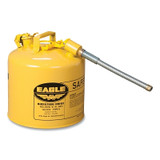 Type ll Safety Can, 5 gal, Yellow, Flex hose
