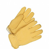 Bdg Leather Gloves,Shirred Slip-On Cuff,L 20-9-366-L