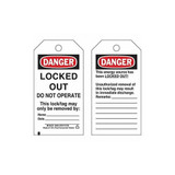 Brady Danger Tag,5-3/4 x 3 In,OSHA,Brs,PK25 66066