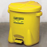 Eagle Mfg Oily Waste Can,14 Gal.,Poly,Yellow 937FLY