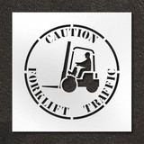 Rae Stencil,Caution Forklift Traffic STL-108-12415