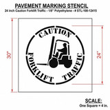 Rae Stencil,Caution Forklift Traffic STL-108-12415