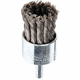 Weiler Knot Wire End Brush,Steel,1-1/8 In. 90193