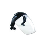 DP4 Series Multi-Purpose Faceshield, Window & Ratcheting Headgear, Unv Hard Hat Slot Adaptor, Clear, 9 in H x 12.125 in L