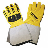 Condor Gloves,Yellow,M,Gauntlet,Fleece,PR 48WU15