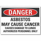 Lyle Asbestos Danger Label,3.5x5in,Polyester LCU4-0695-ND_5X3.5