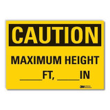 Lyle Clearance Caution Rflctv Label,10inx14in  LCU3-0321-RD_14x10